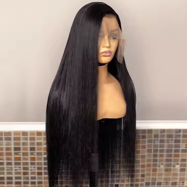 Bulk Sale human hair 13*6 lace front straight wigs natural color 6-n-8-h
