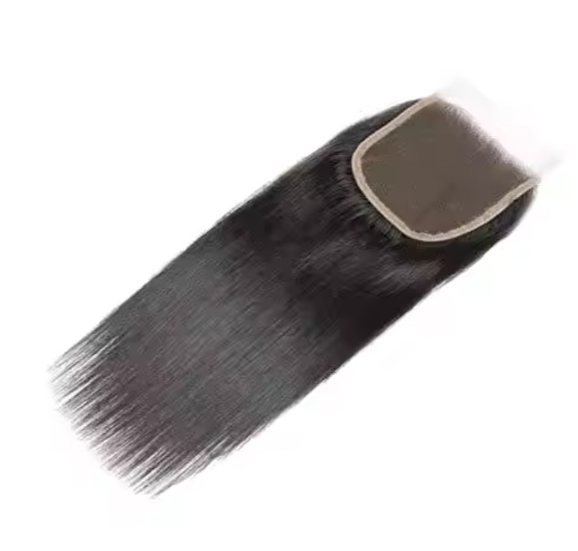bulk sale virgin hair 6*6 lace closures straight Supplier customized HE-C-66-N-8-H