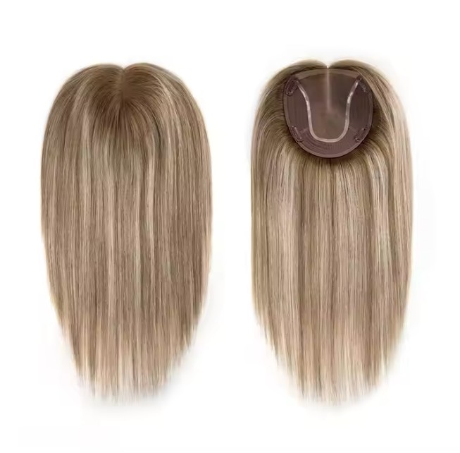 customized human hair 16*18 U Part Silk Base Topper factory price UPSBT-N-H