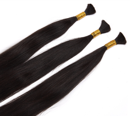 bulk sale High Quality Virgin Bulk Hair Extensions straight  natural color N-8-H