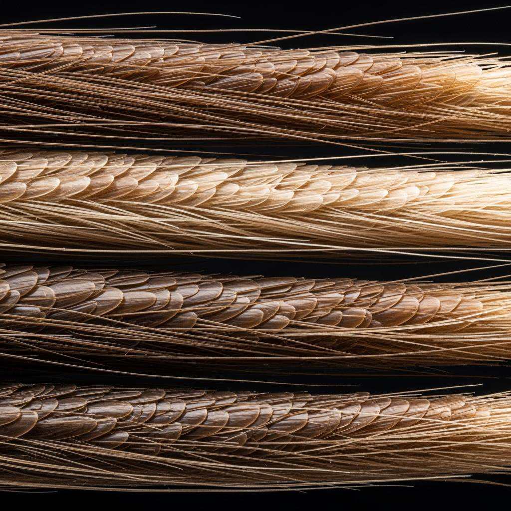 Raw Hair Wigs Wholesale hair type comparison showing cuticle alignment