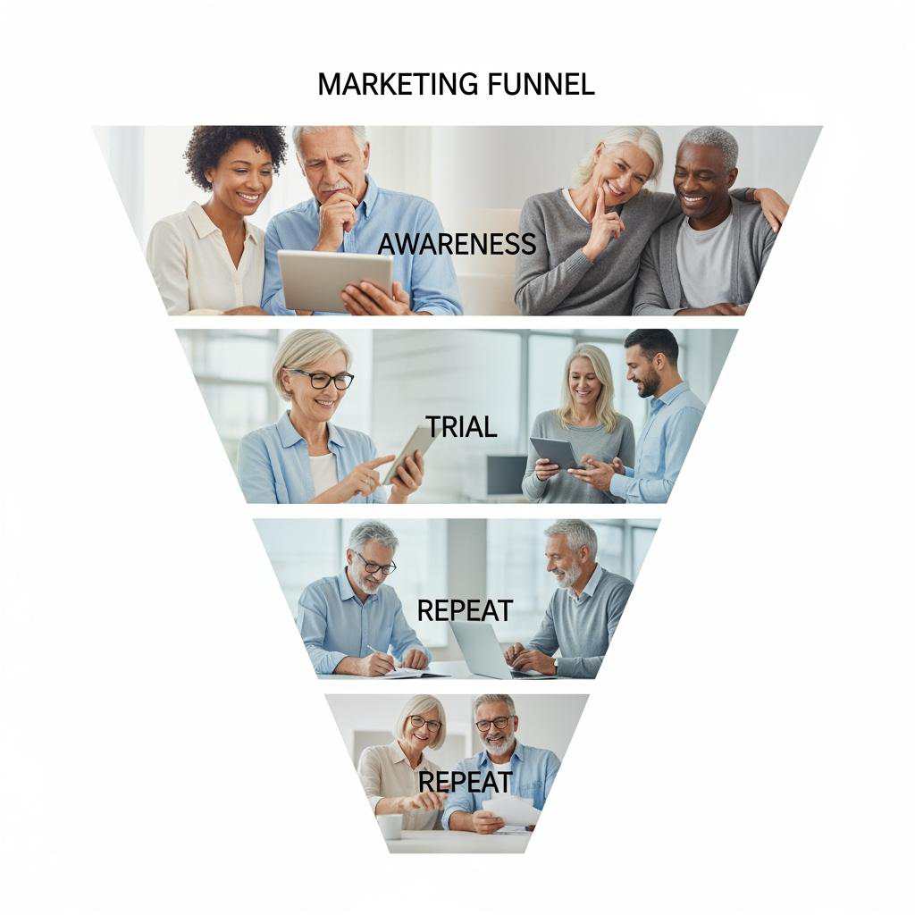 wholesale human hair wigs for women over 50 B2B marketing funnel