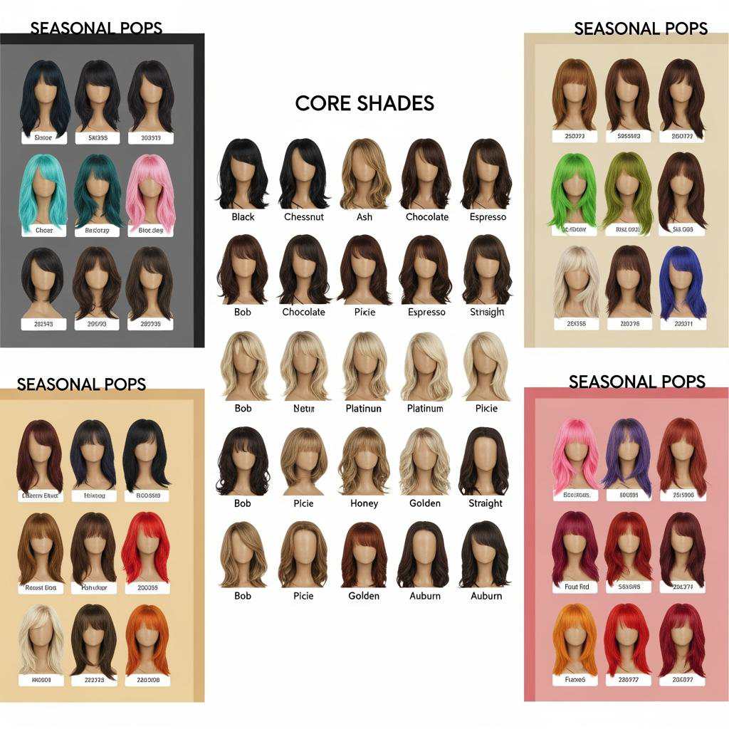 Top Trends in Human Hair Wig Wholesale for the American B2B Market color and style assortment