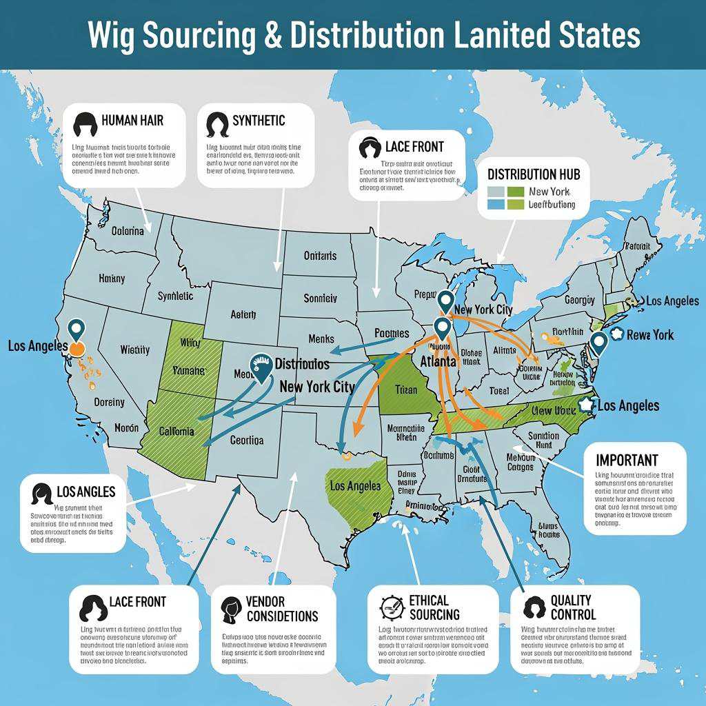 A Comprehensive List of Reliable Wholesale Wig Vendors in the USA map of sourcing hubs