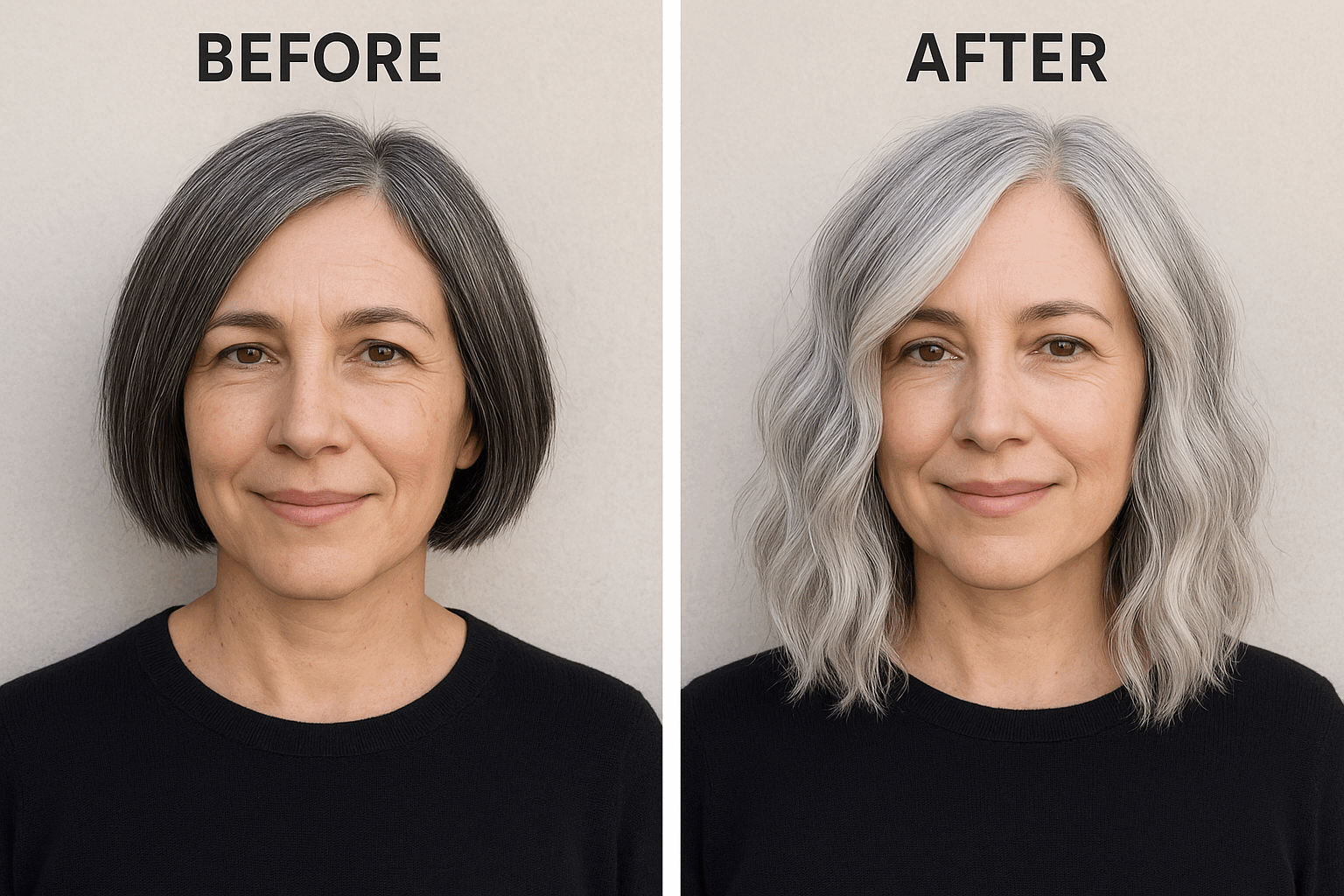 The Growing Demand for Human Hair Grey Wigs for Mature Women in the USA styling examples