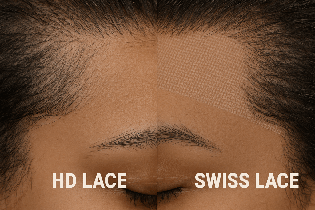 Grey Human Hair Wigs lace comparison for realistic hairlines