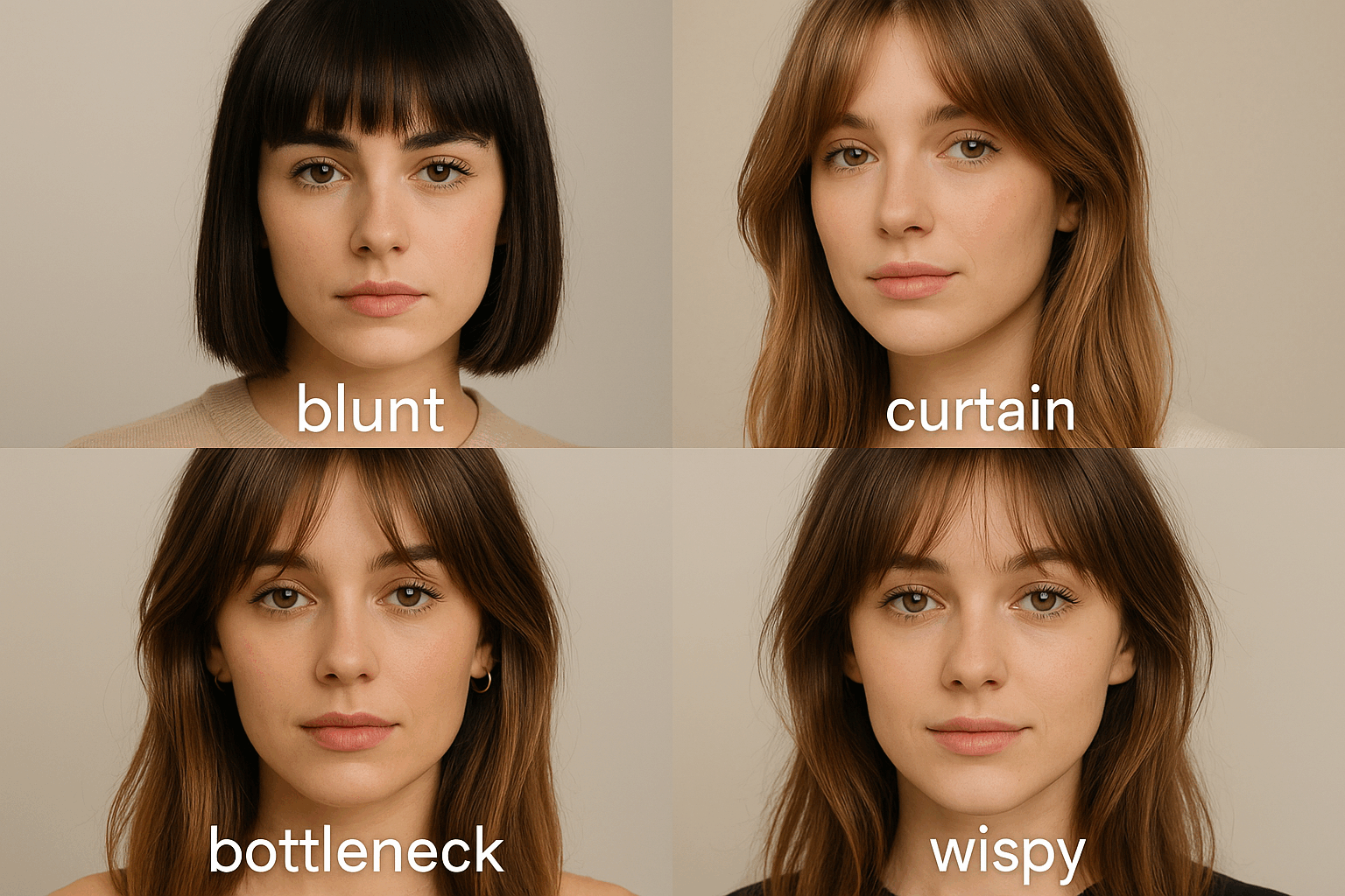 human hair wigs with fringe trend board for B2B planning
