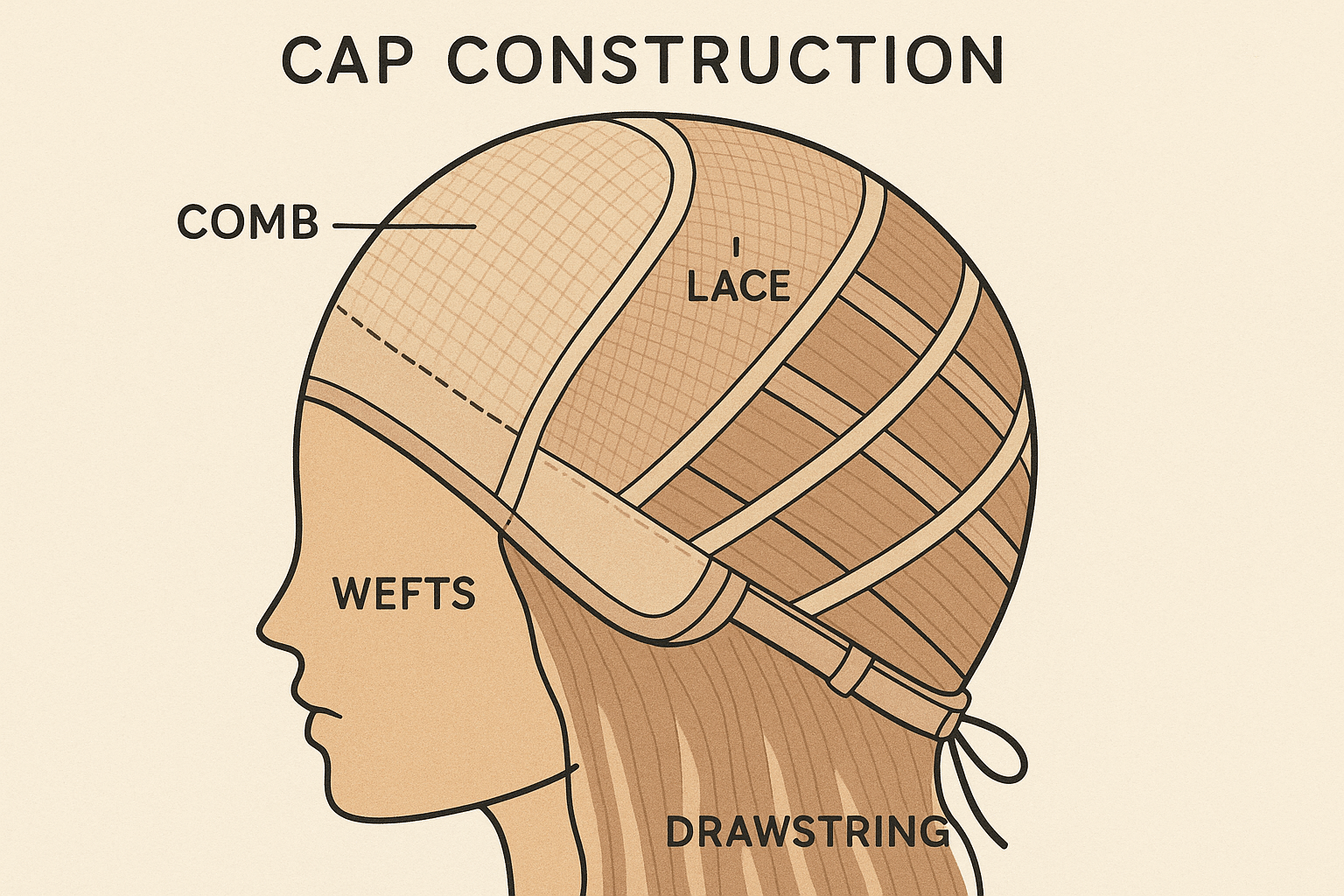 Half Wigs with Curly Human Hair cap design and comfort features