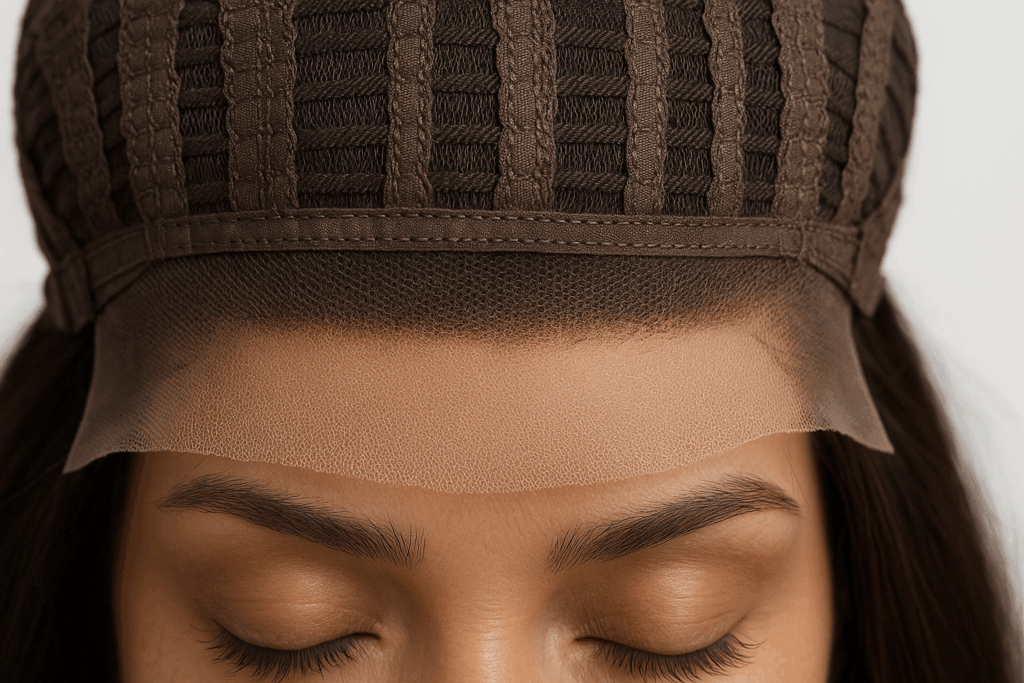 Temu Wigs Human Hair cap and HD lace details