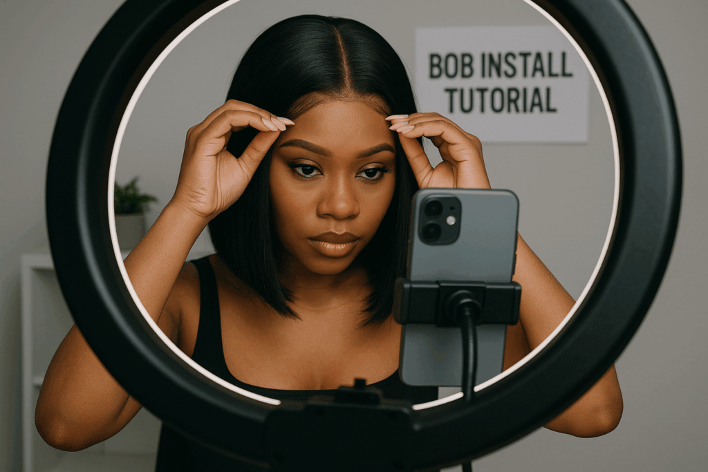 Social media content driving Blonde Bob Human Hair Wigs popularity