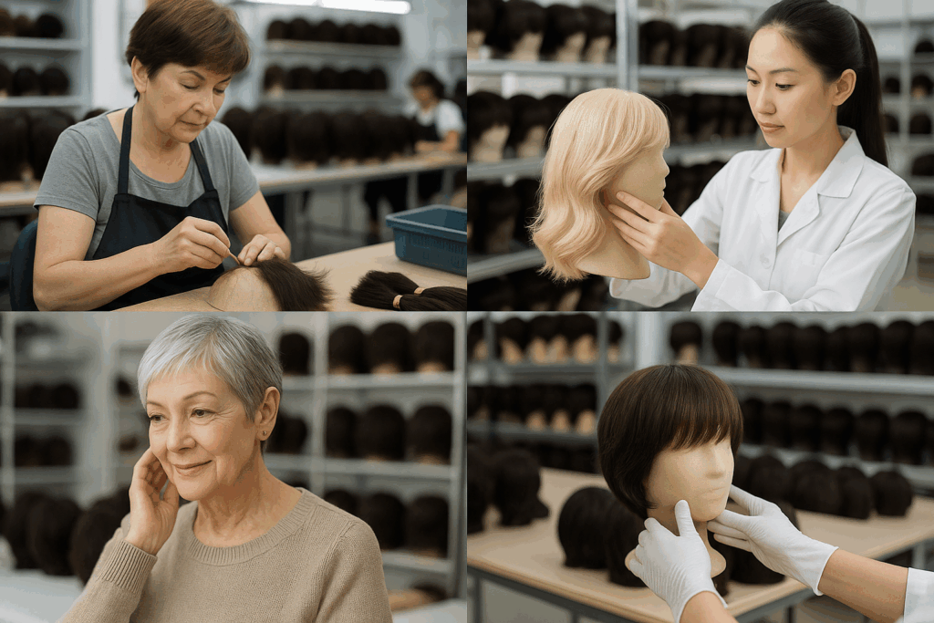 human hair wigs for older women supplier workflow and quality control