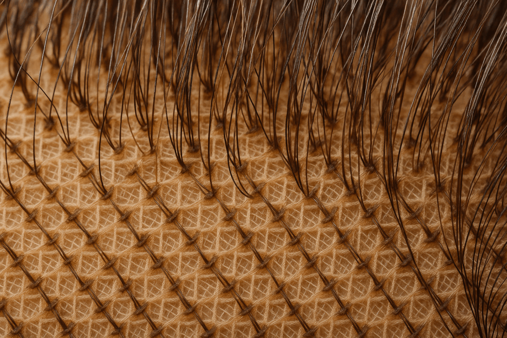 Avis Human Hair Wigs lace and knot quality close-up