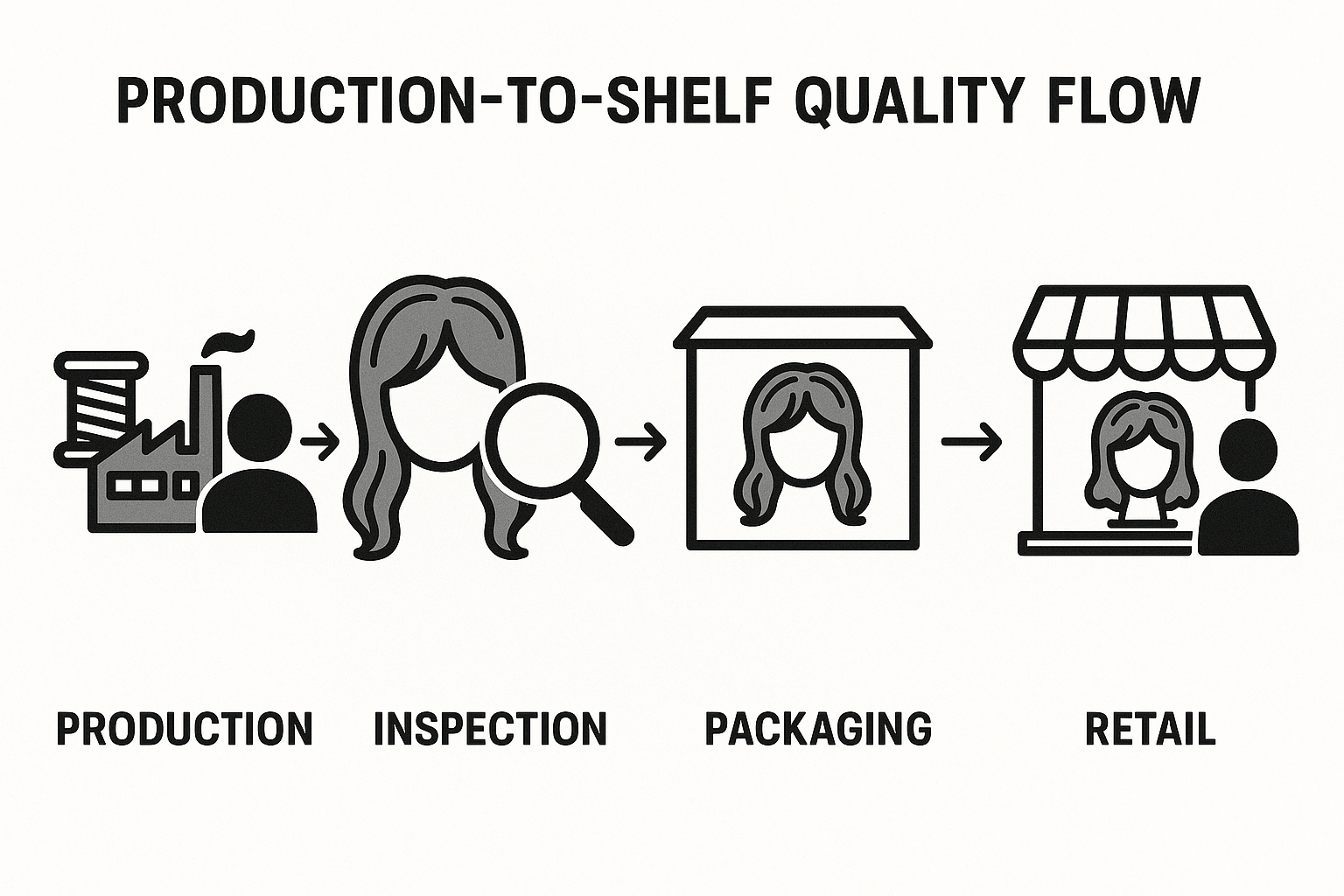 Trends in Human Hair Grey Wigs production workflow and quality control