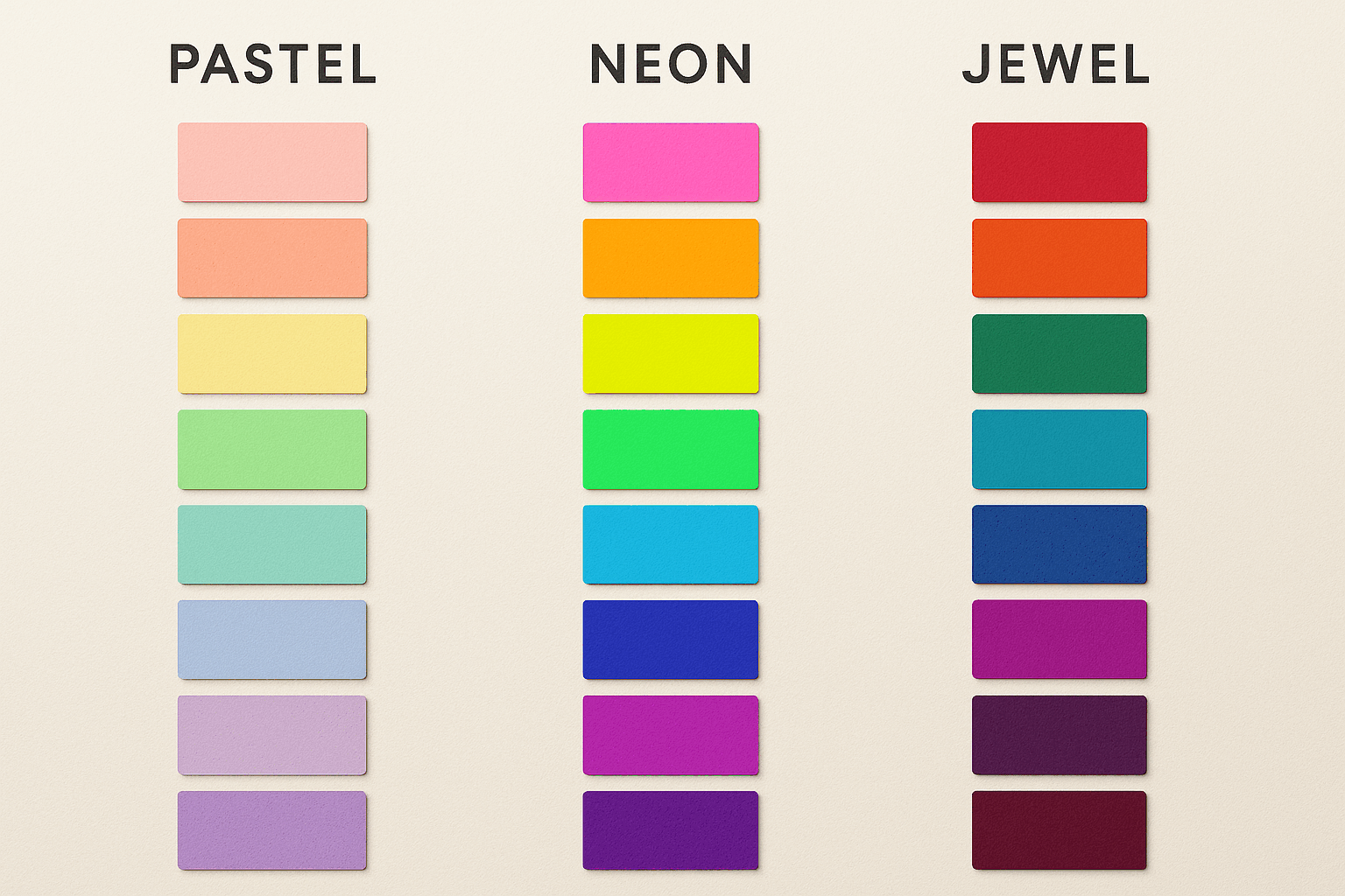 Colorful Human Hair Wigs shade assortment for wholesale planning