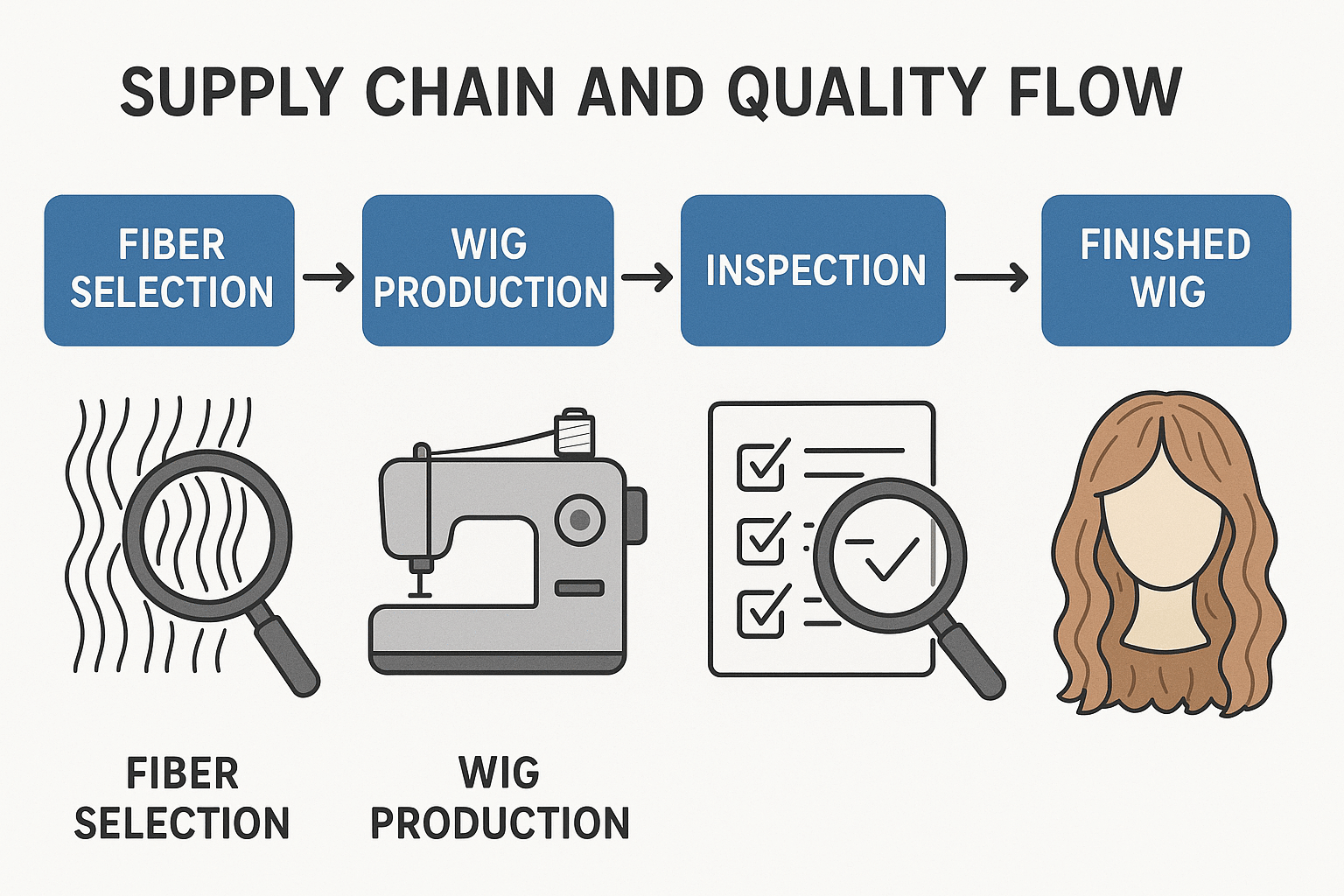 Comprehensive Buying Guide for Deep Wave Human Hair Wigs: A B2B Perspective workflow and quality control