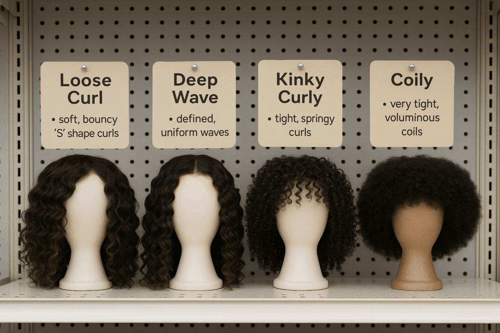 Human Hair Curly Wig Market visual of retail assortment planning