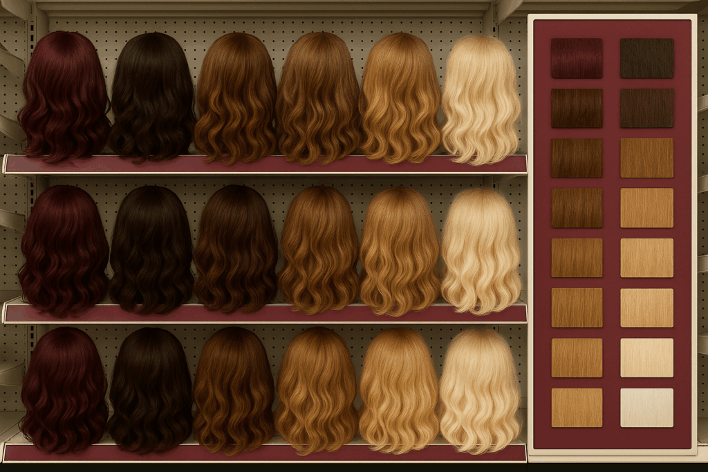 The Growing Demand for Burgundy Human Hair Wigs in the US Market retail display