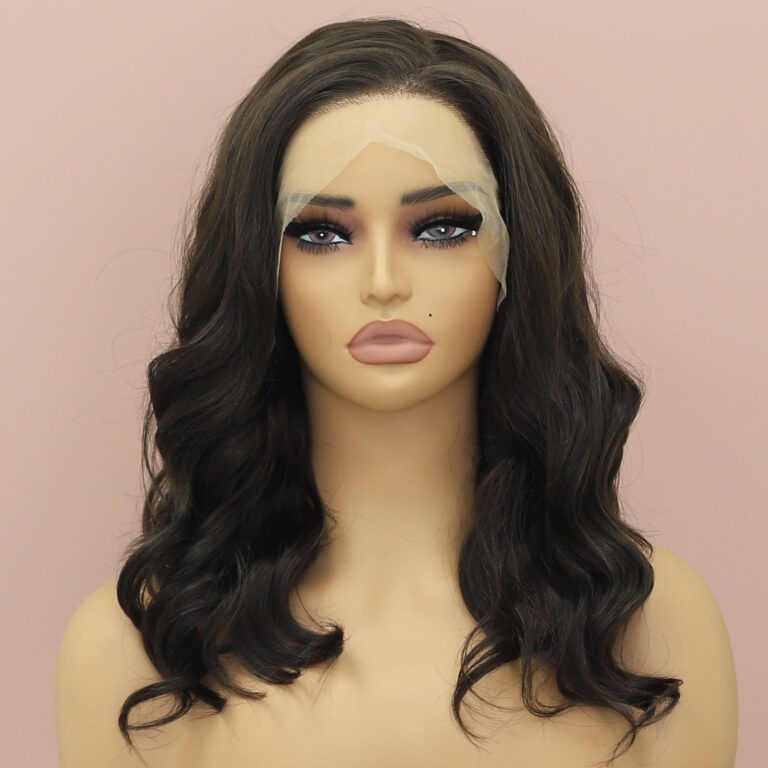 factory customized Synthetic hair wigs 13×4 lace front brown wigs 4-8-2-S