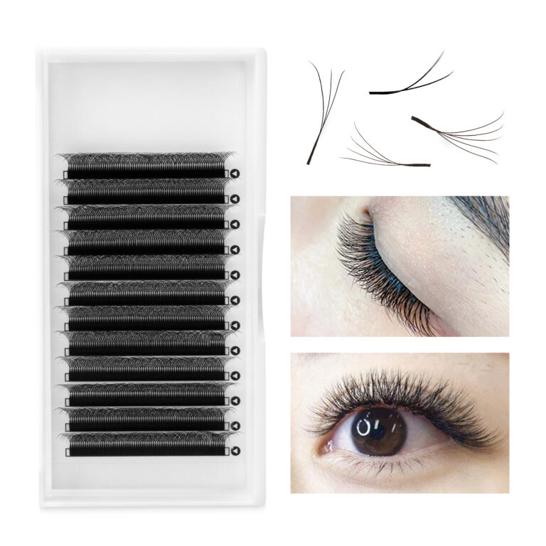 Costomized Wholesale YY Lashes 3D 4D 5D Narrow Shape Eyelash Extensions
