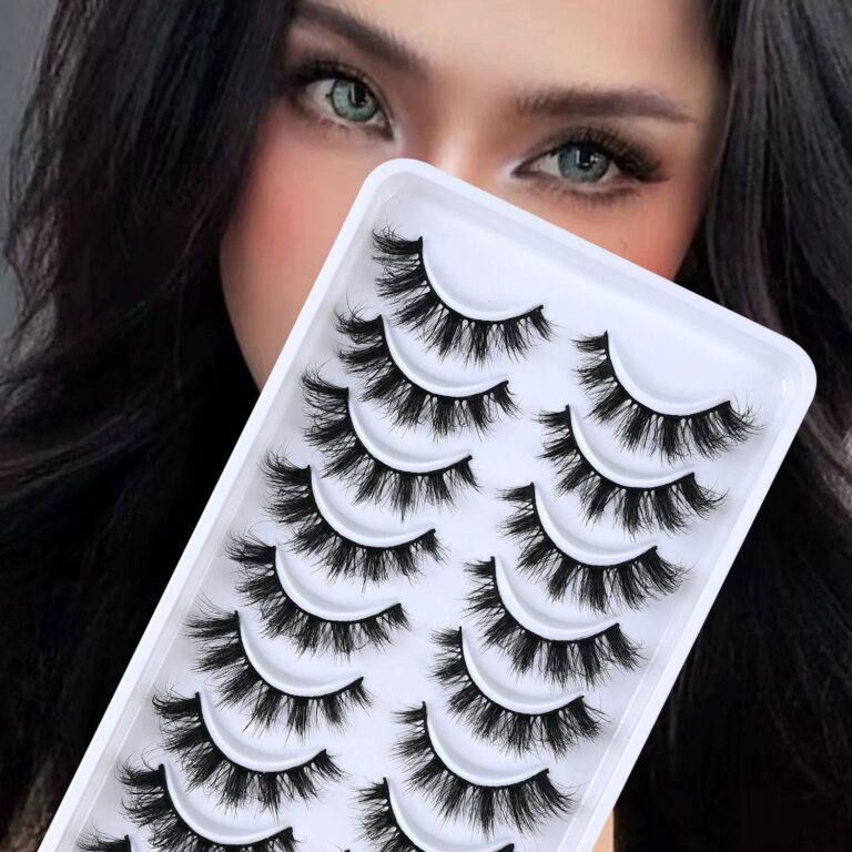 Costomized Synthetic Hair Full Strip False Eyelashes 10 Pairs Lashes Handmade 3D Natural Eye Lashes