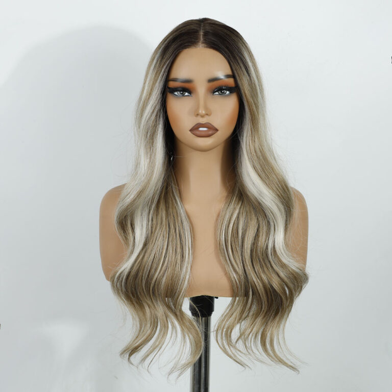 13×4 Lace Front Glueless Synthetic Wig Heat Resistant Fiber Synthetic Hair body Wave Glueless Wig