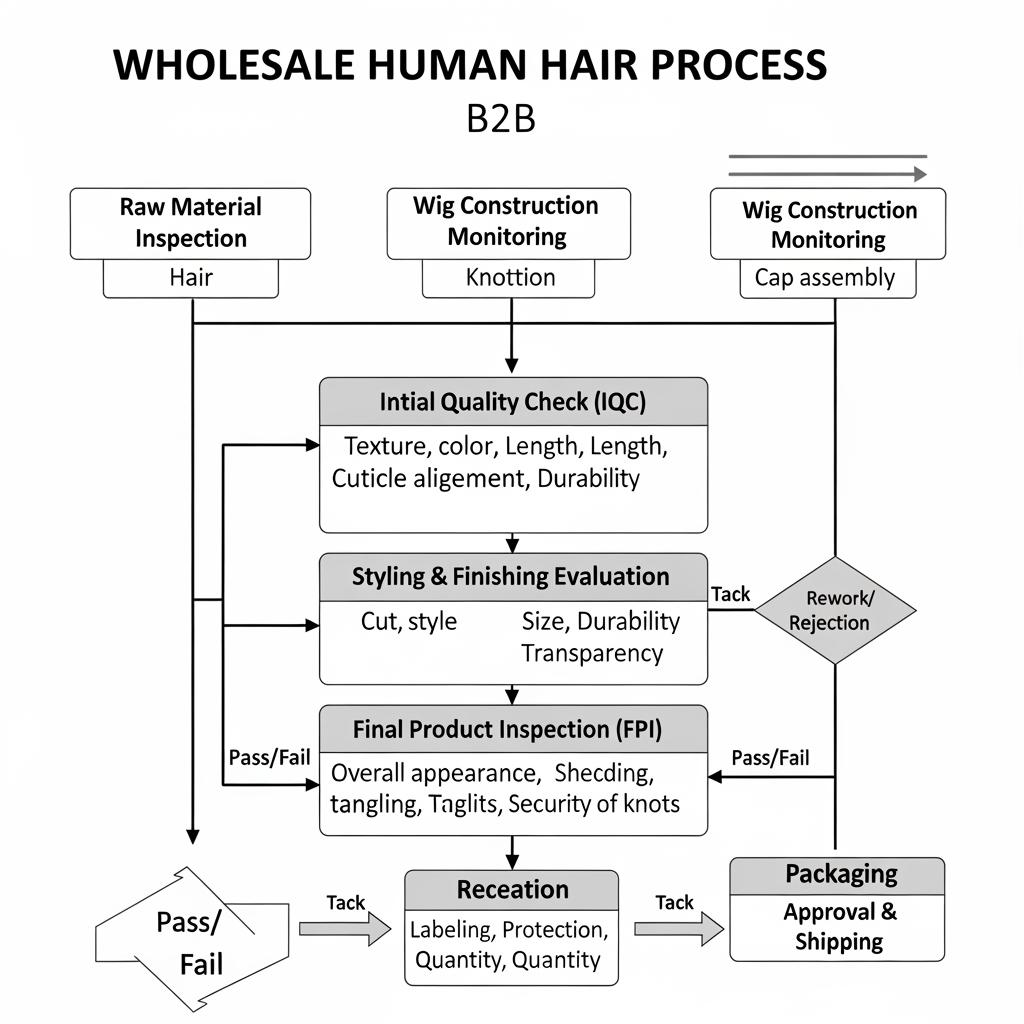 wholesale human hair wig process