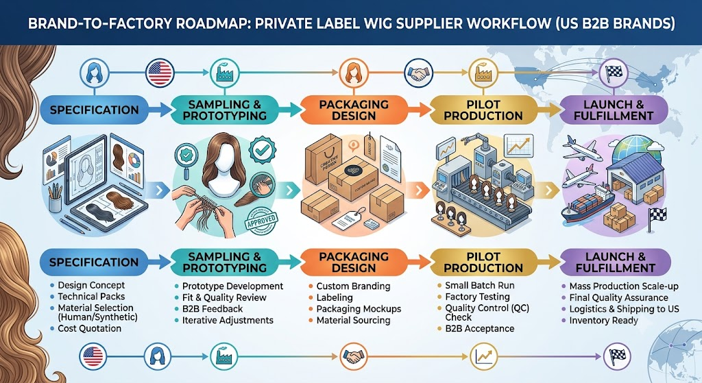 private label wig supplier workflow