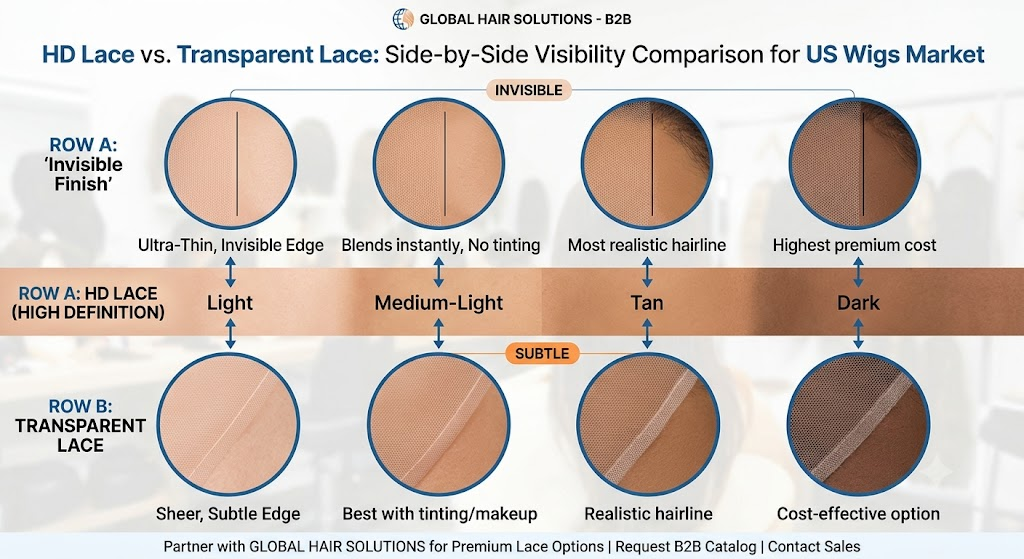 Comparison of HD Lace vs. Transparent Lace
