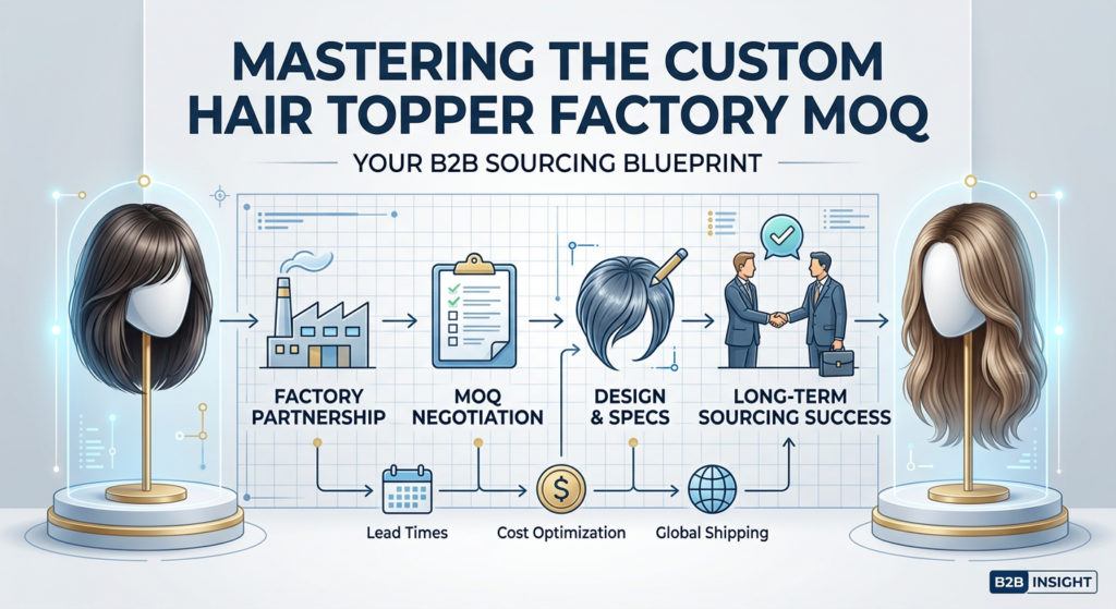 Custom Hair Topper Factory MOQ: An essential guide for bulk hair system orders in B2B sourcing.